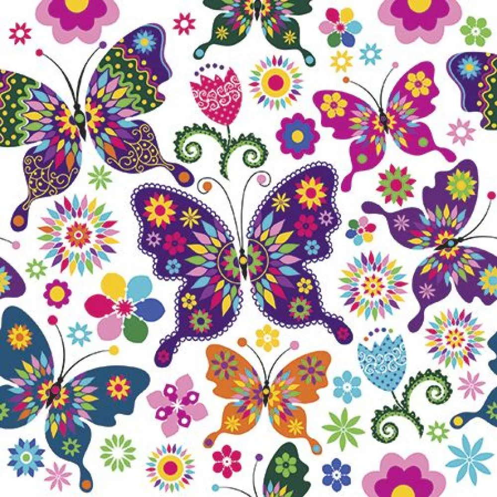 Serwetki papierowe AKU, dekoracja Motyle