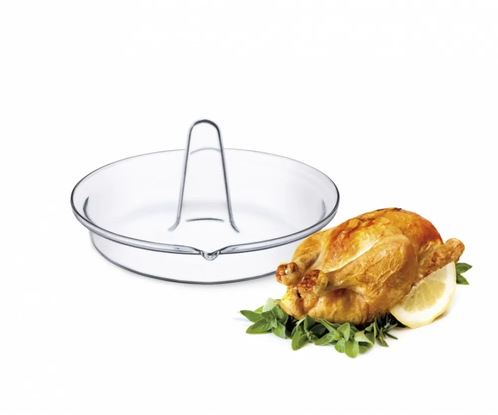 Naczynie żaroodporne do pieczenia kurczaka okrągłe Simax 1 l / 24x13 cm
