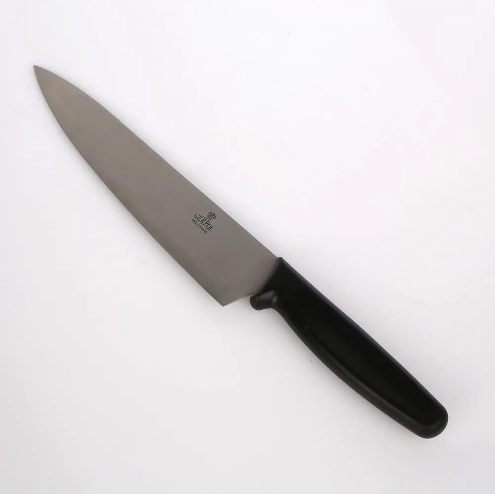 Nóż kuchenny szefa kuchni Gerpol Wiktor 20 cm czarny