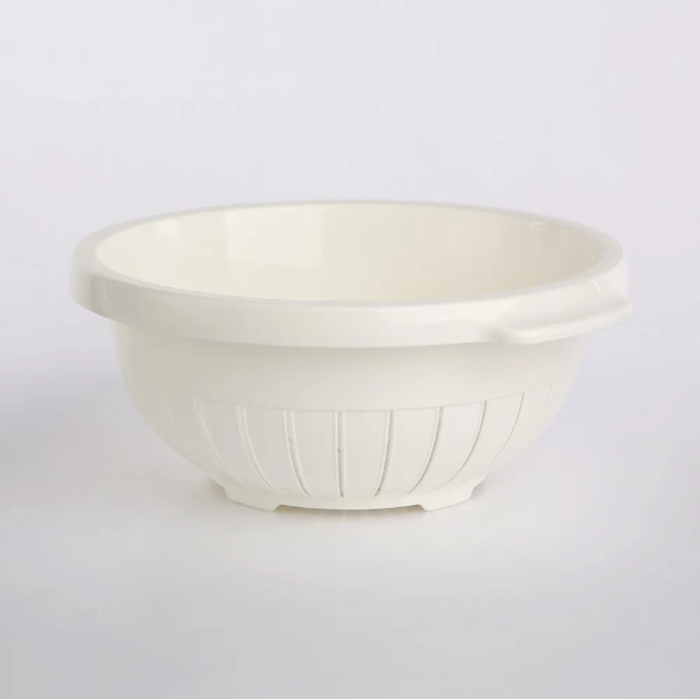 Cedzak / durszlak kuchenny okrągły plastikowy stojący Tontarelli 27 cm biały