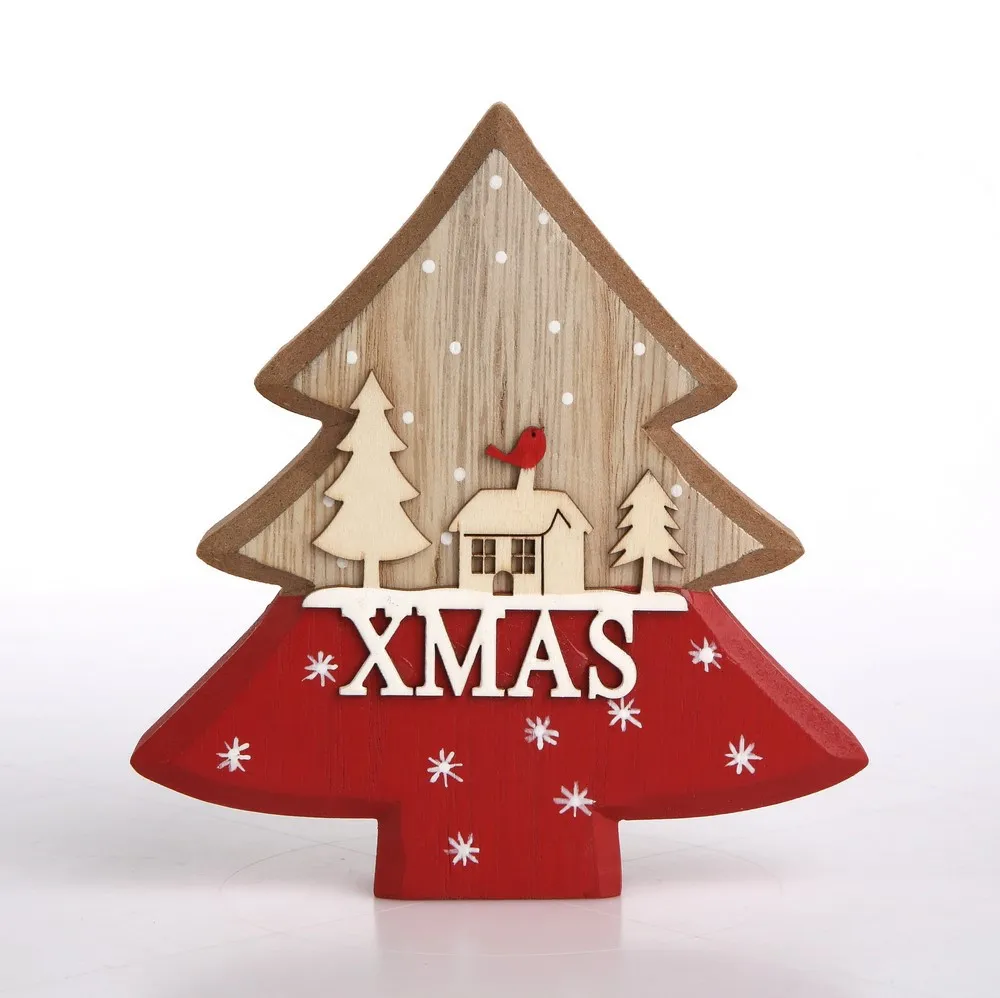 Figurka / ozdoba / dekoracja świąteczna / choinka drewniana święta Boże Narodzenie Altom Design Xmas 13 x 14 cm 