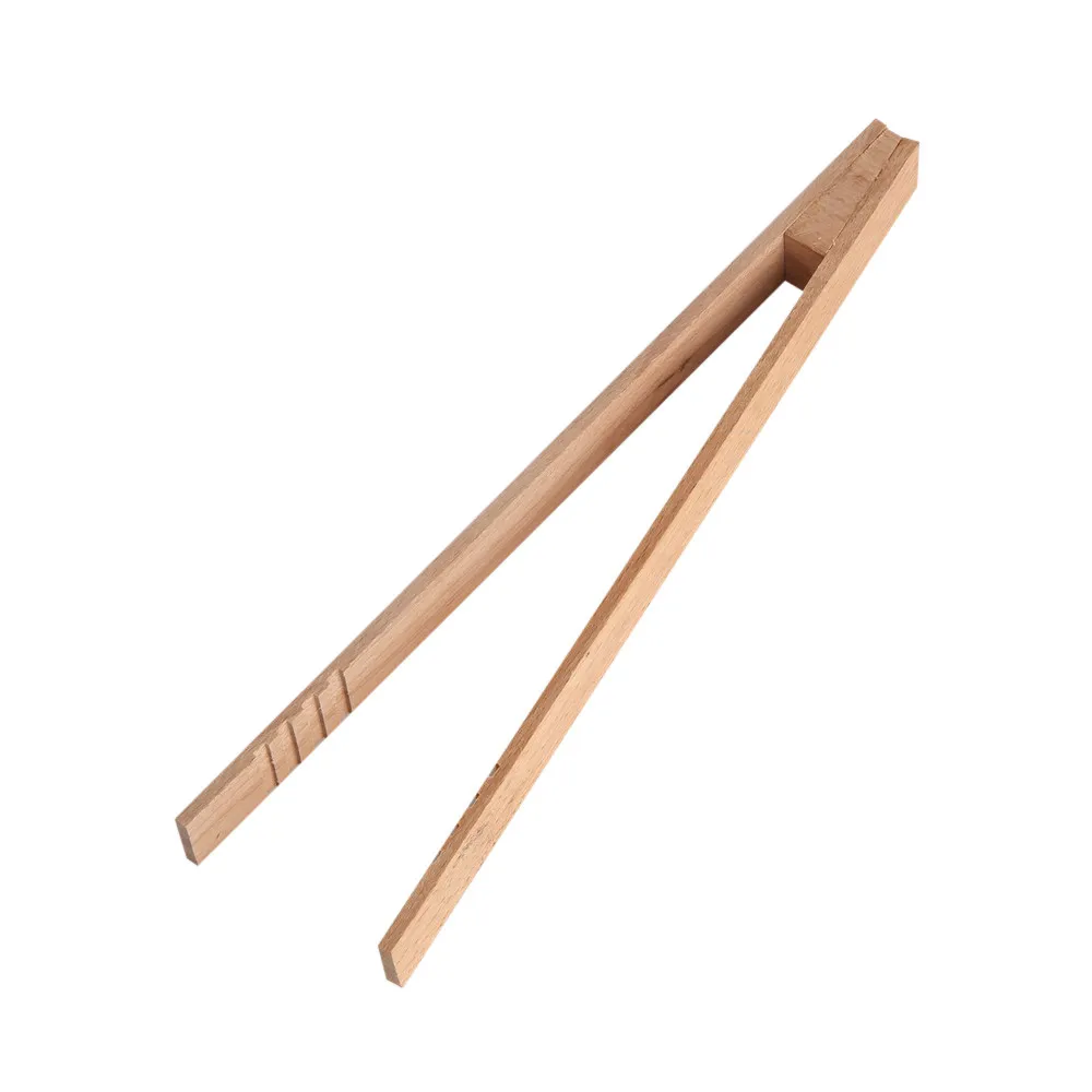 Szczypce kuchenne drewniane do kiszonek i grilla 22 cm