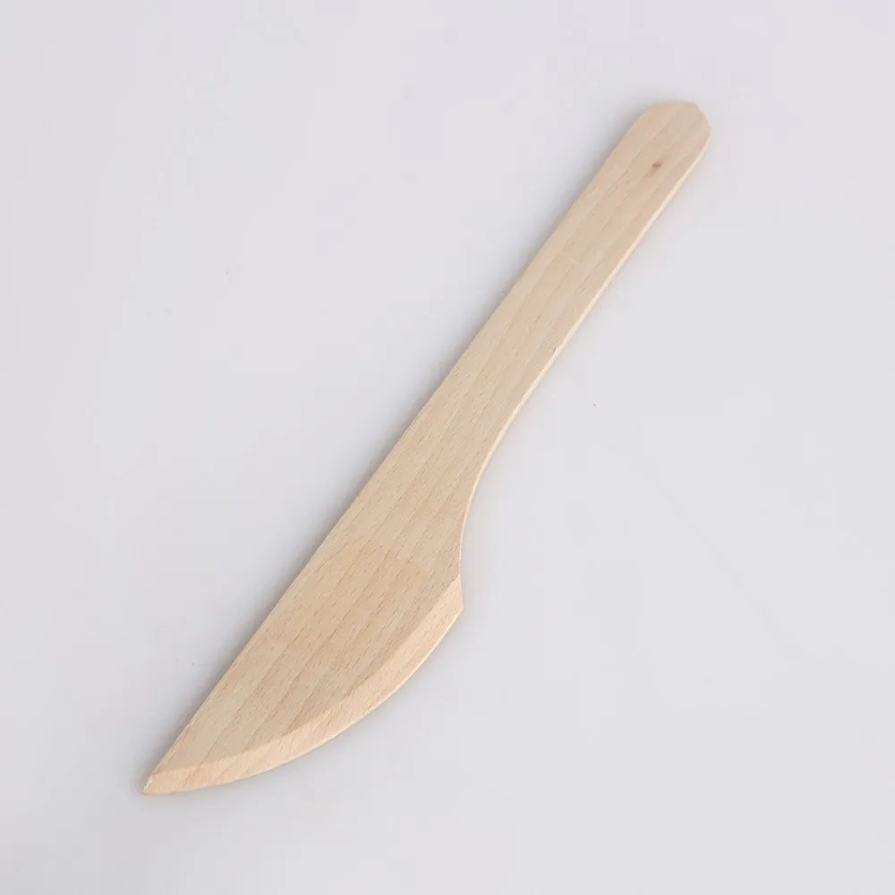 Nożyk do smarowania masła / smalcu drewniany duży