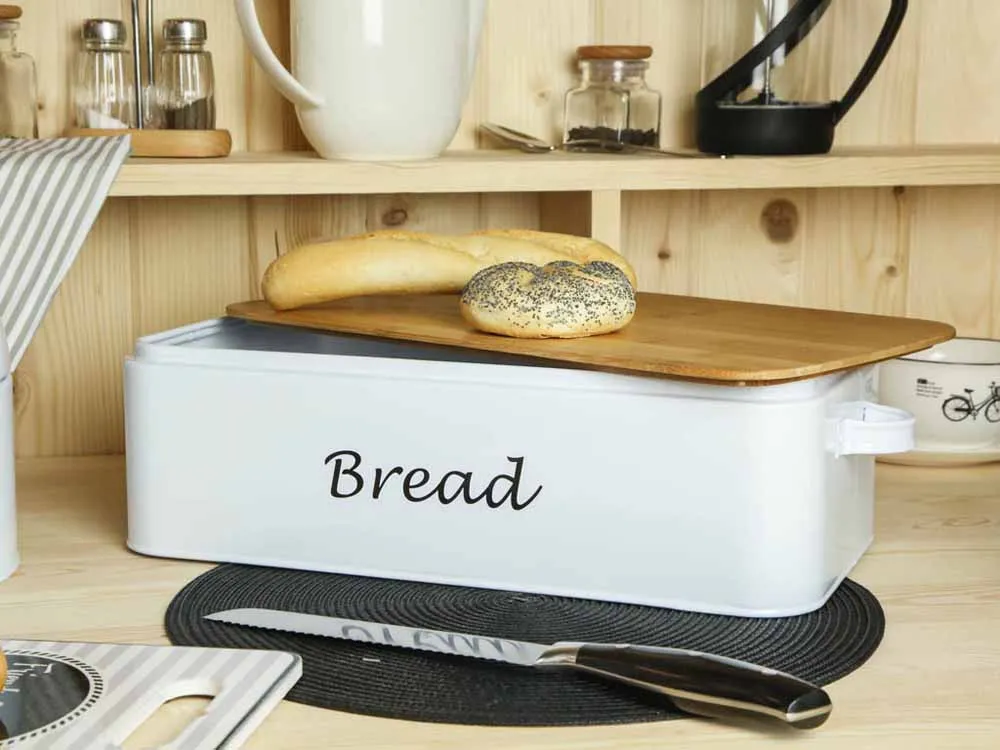 Chlebak / pojemnik na chleb i pieczywo z pokrywką bambusową Altom Design Bread