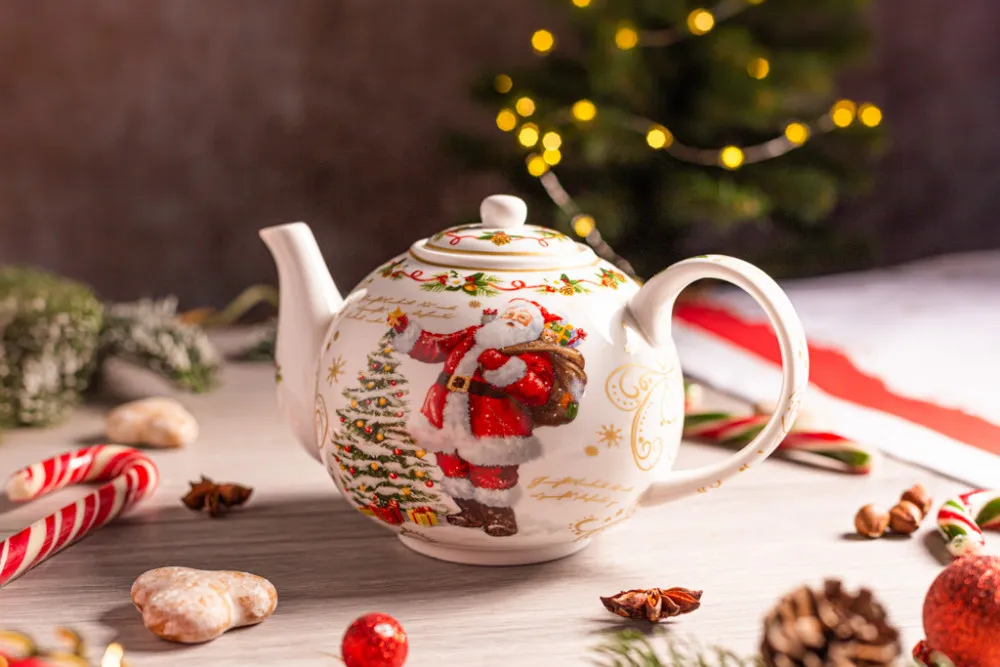 Dzbanek do kawy i herbaty porcelanowy z zaparzaczem Marco Polo Magic Christmas 1000 ml
