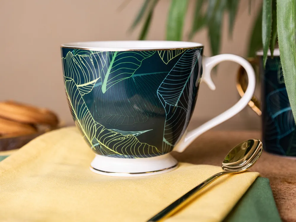 Filiżanka do kawy i herbaty porcelanowa Altom Design Tropical Nature 430 ml