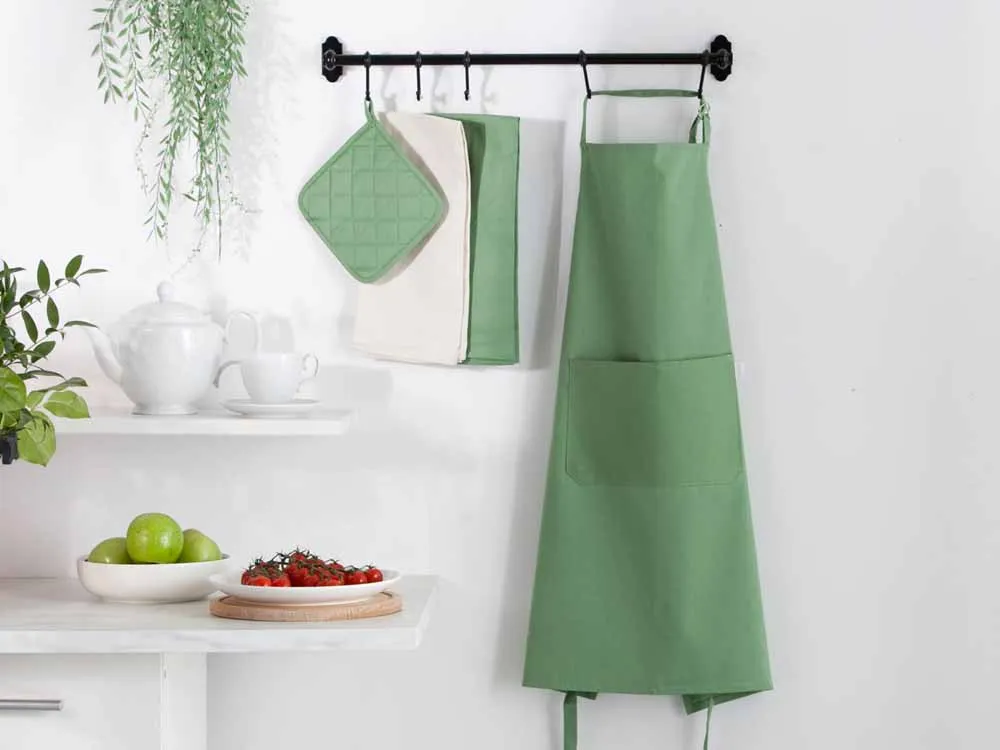 Fartuch kuchenny 100% bawełna Altom Design kolekcja Monokolor zielony