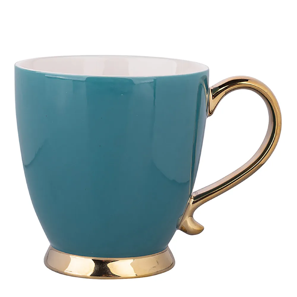 Filiżanki do kawy i herbaty porcelanowe Altom Design Exotic niebieskie 400 ml, 6 szt.