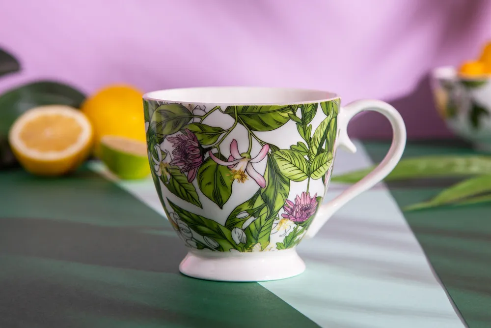 Filiżanka do kawy i herbaty porcelanowa Altom Design Lemon II 350 ml