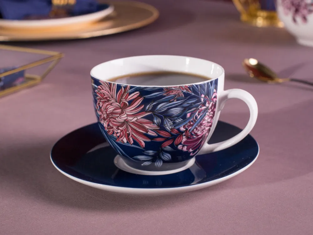 Filiżanka do kawy i herbaty porcelanowa ze spodkiem Altom Design Margo 200 ml