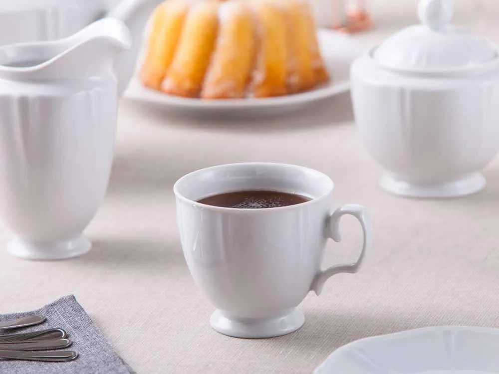 Filiżanka do kawy i herbaty porcelanowa MariaPaula Geometria Biała 220 ml