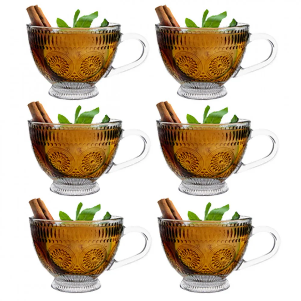 Filiżanki do kawy i herbaty szklane Altom Design Daisy 430 ml, 6 szt.