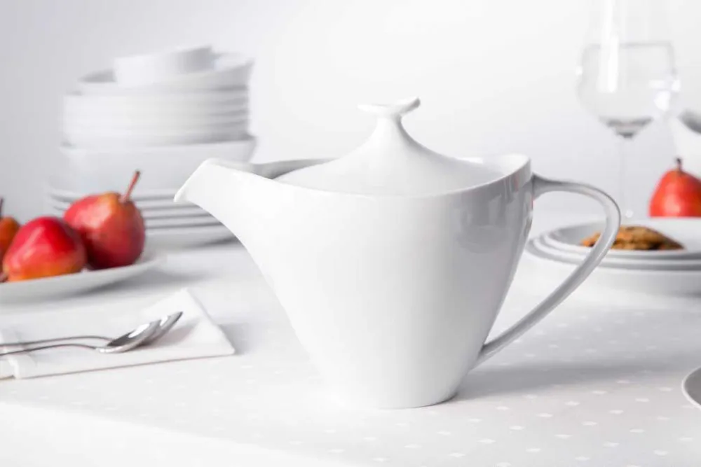 Dzbanek do herbaty i kawy porcelanowy MariaPaula Moderna Biała 1 l