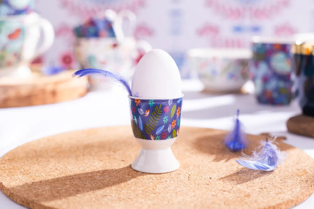 Kieliszek na jajko porcelanowy Altom Design Folk granatowy