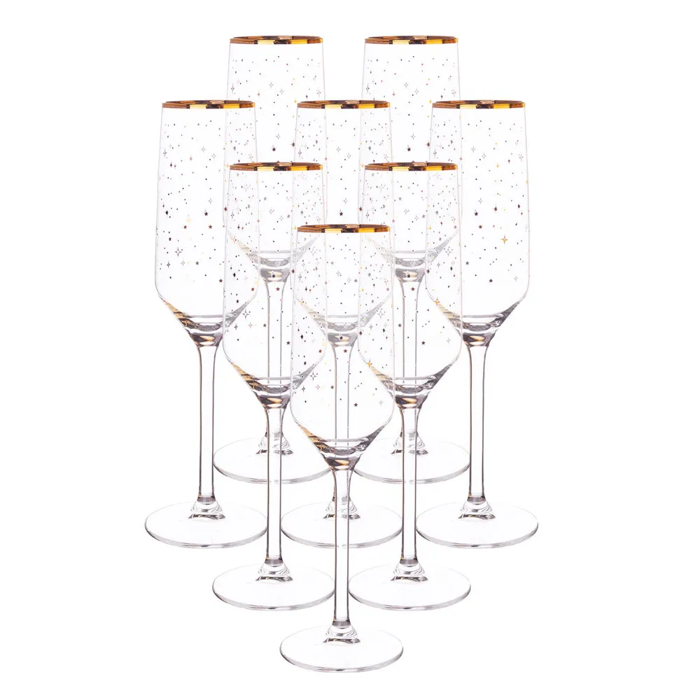 Kieliszki do szampana i wina musującego Altom Design Rubin Star 220 ml, komplet 8 szt.