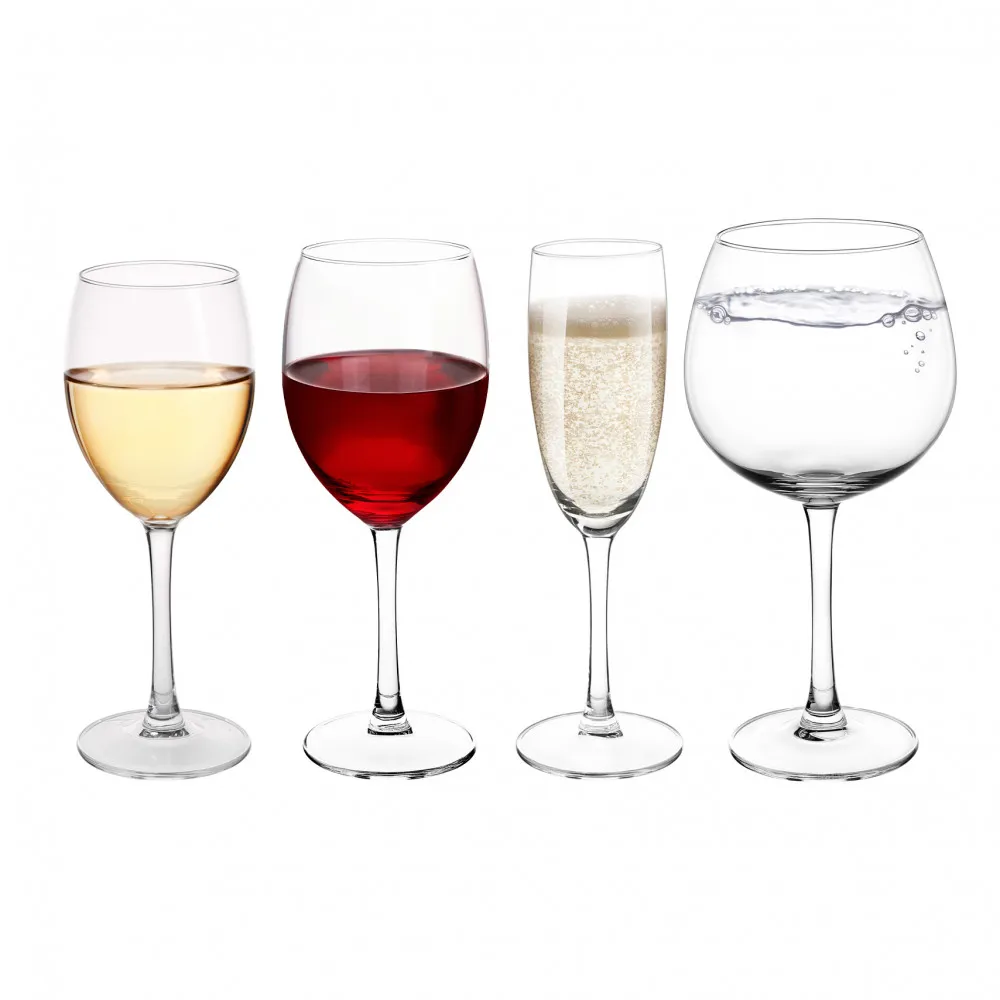 Kieliszki do wody, szampana, czerwonego i białego wina dla 6 osób Altom Design Diamond, komplet 24 szt.