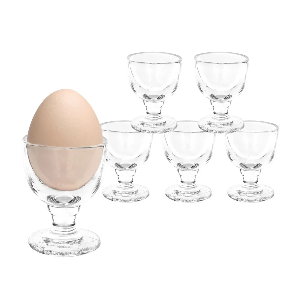 Kieliszki na jajko szklane Edwanex, komplet 6 kieliszków 