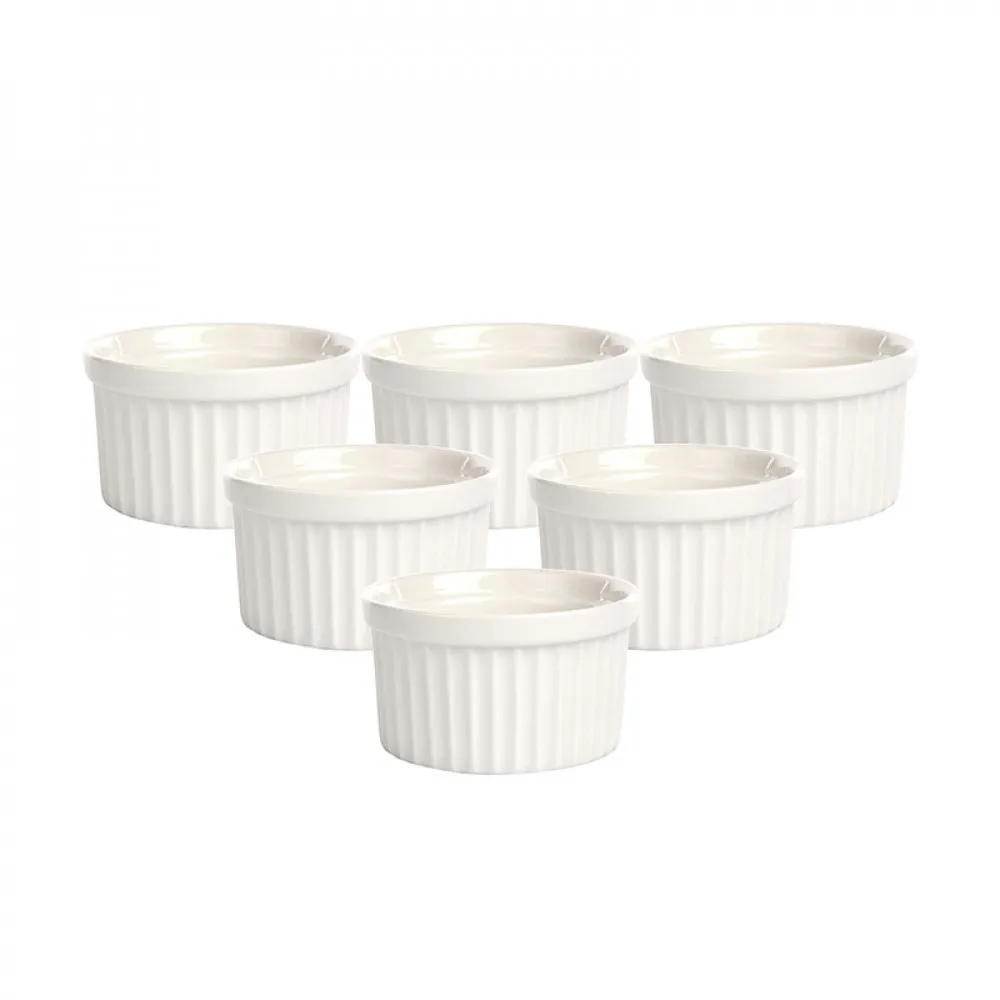 Kokilka / ramekin / małe naczynie do zapiekania porcelanowe Altom Design kremowe 10 cm, zestaw 6 kokilek