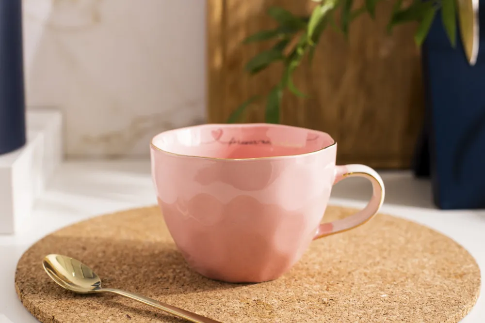 Kubek do kawy i herbaty porcelanowy Altom Design Artist 300 ml różowy