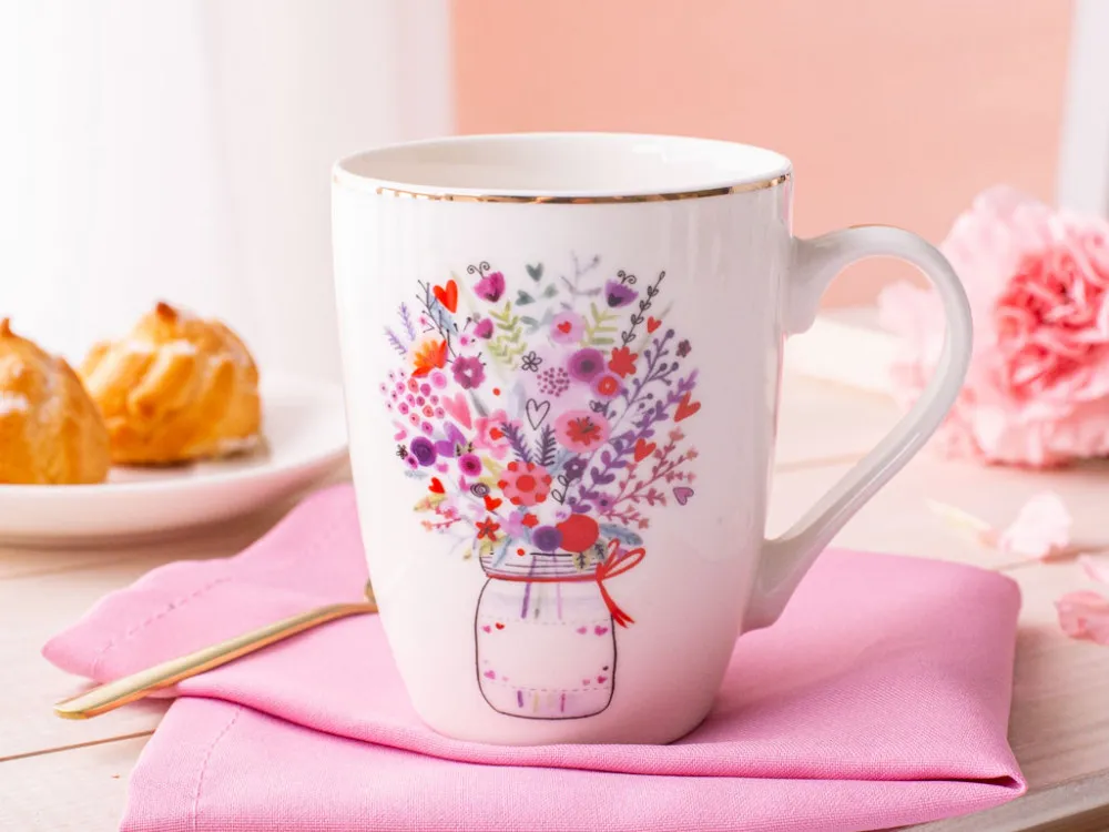 Kubek do kawy i herbaty porcelanowy Altom Design Romantic C 300 ml