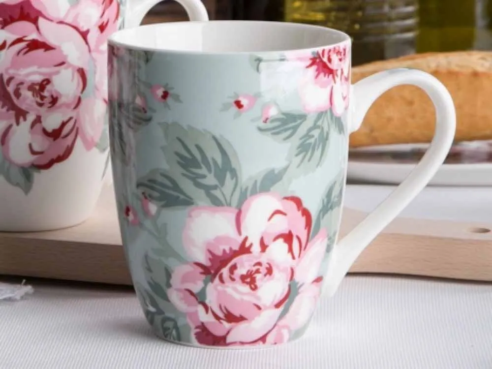 Kubek do kawy i herbaty porcelanowy Altom Design Róża Paryska 320 ml dek. II