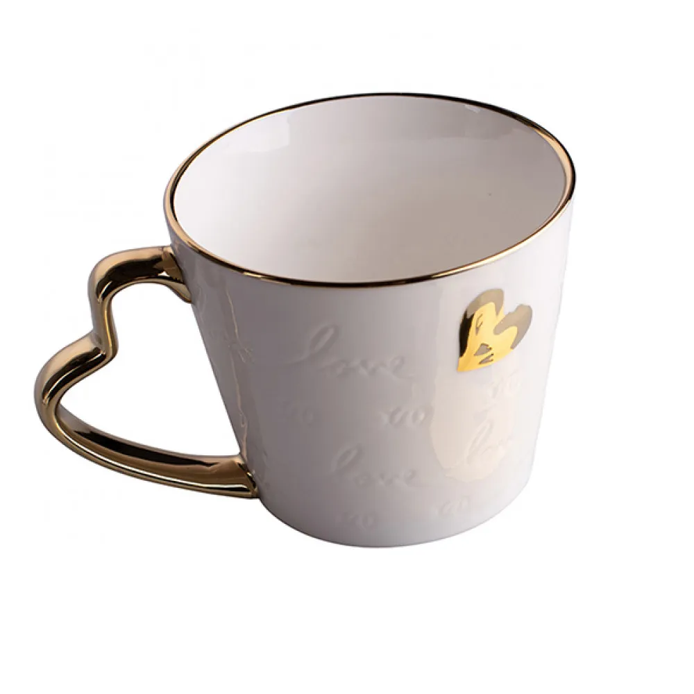 Kubek do kawy i herbaty porcelanowy na Walentynki Altom Design Serce 350 ml