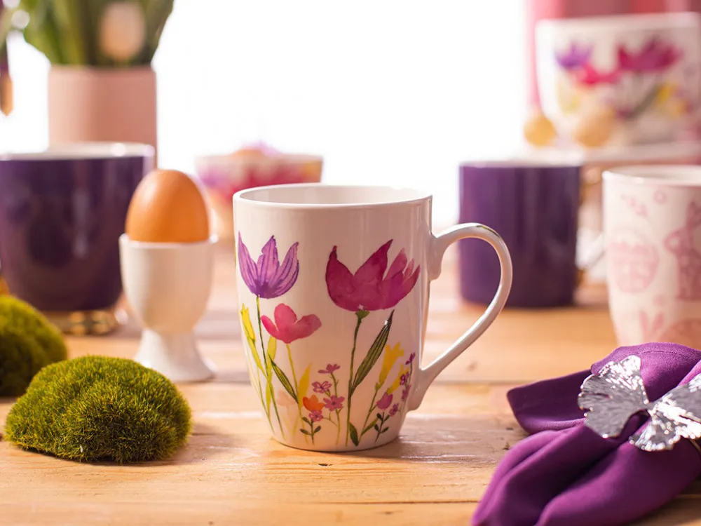 Kubek do kawy i herbaty porcelanowy Altom Design Tulip 300 ml