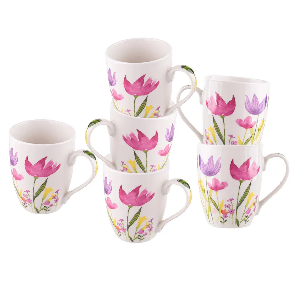 Kubki do kawy i herbaty porcelanowe Altom Design Tulip 300 ml, 6 szt.