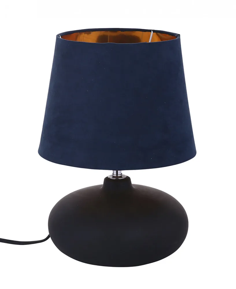 Lampa stołowa dekoracyjna na ceramicznej podstawie Altom Design granatowa