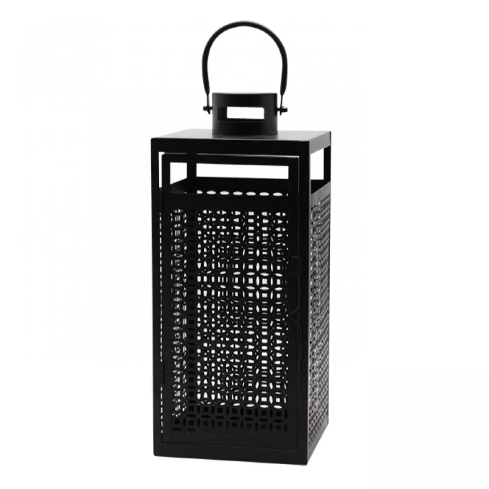 Lampion / latarnia / latarenka ozdobna wisząca Altom Design metalowa czarna 50 cm
