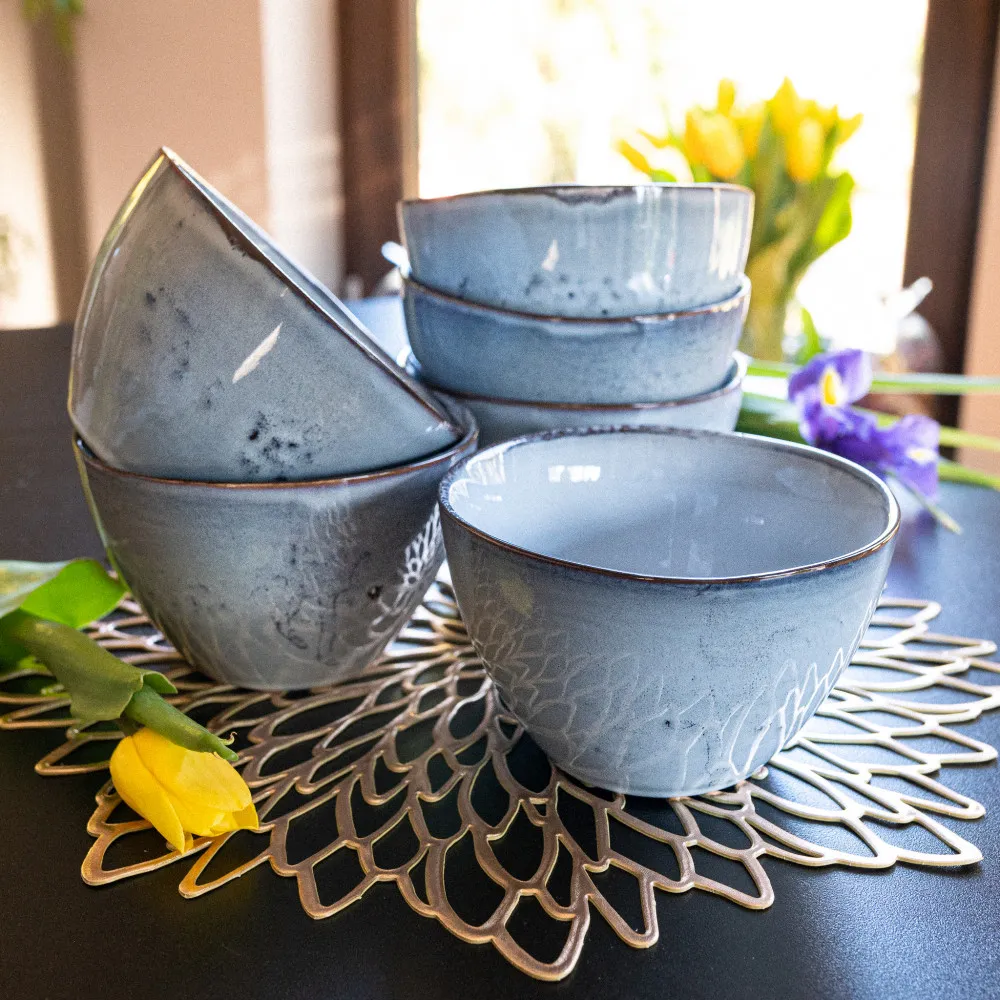 Miski salaterki porcelanowe  Altom Design Reactive Blue 14 cm, 6 szt.
