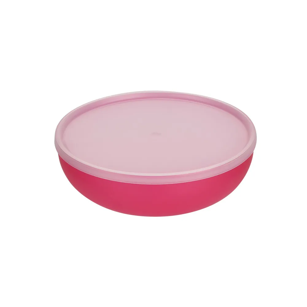Miska plastikowa z pokrywą do przechowywania Sagad 1,85 l różowa