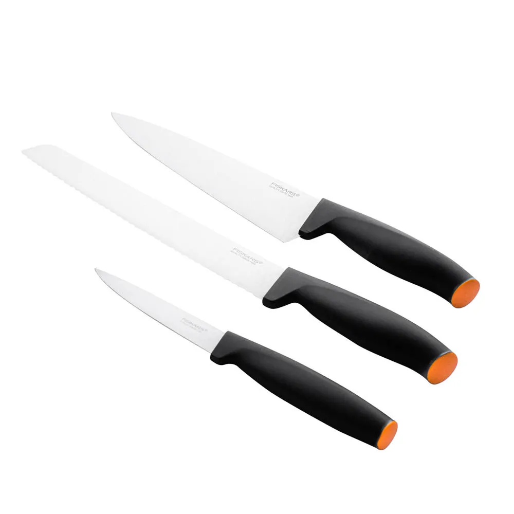 Noże kuchenne Fiskars Functional Form New, zestaw 3 noży (1014207)