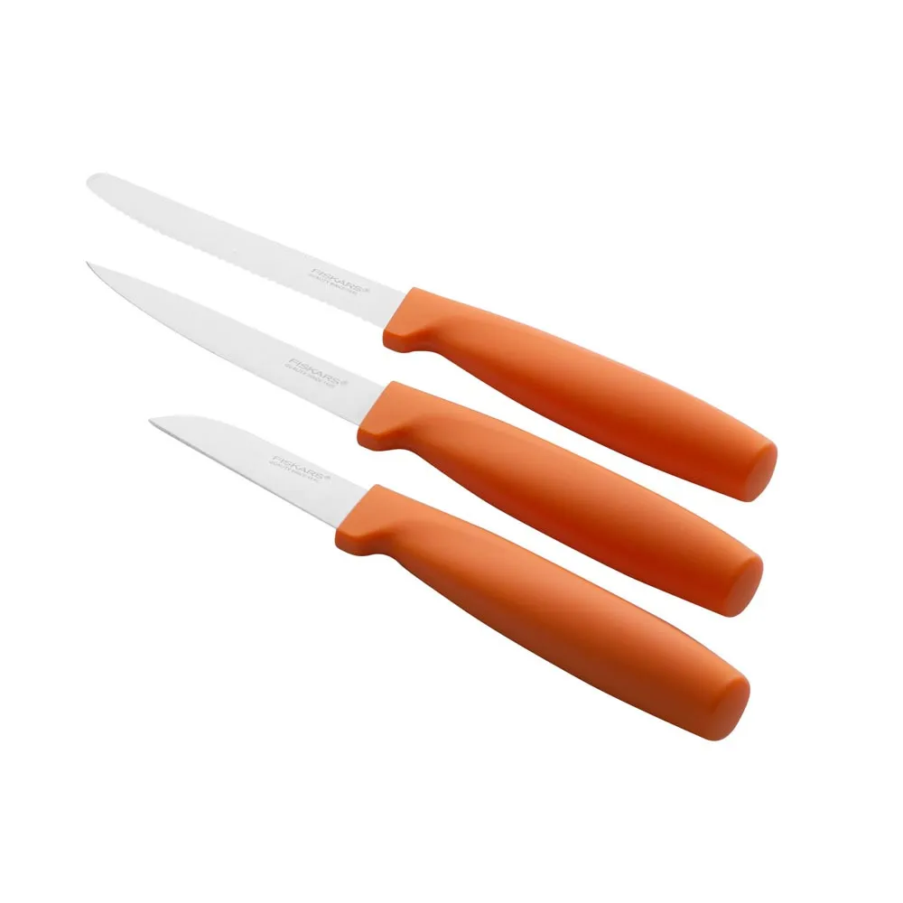 Noże Fiskars Functional Form, zestaw 3 szt. pomarańczowy (1014272)