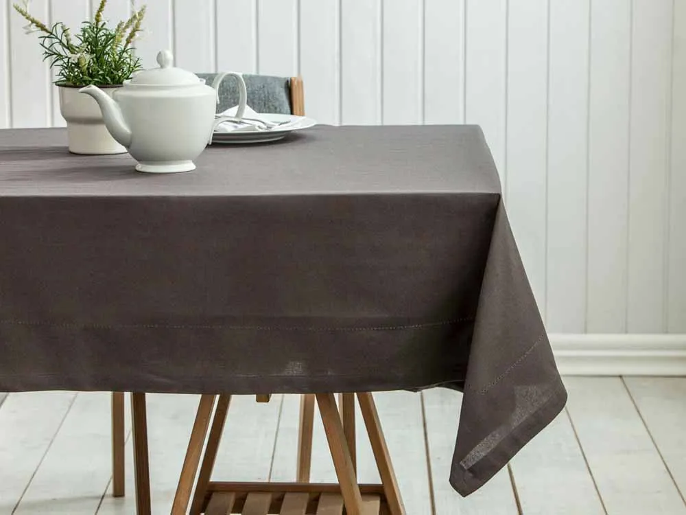 Obrus na stół Altom Design bawełniany brązowy / taupe 110 x 160 cm