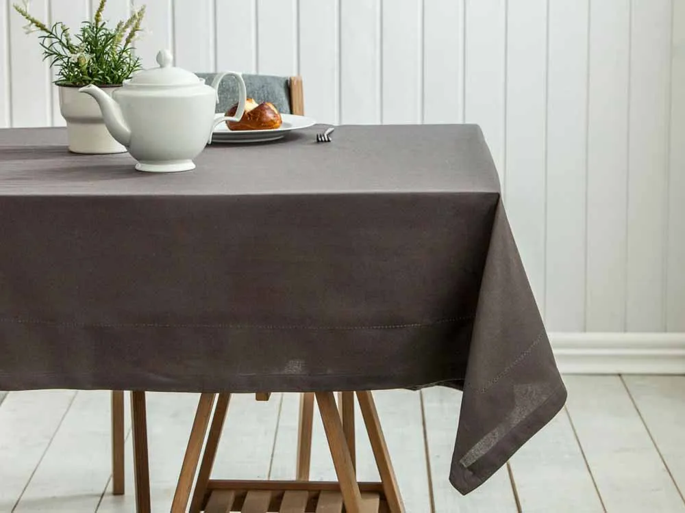 Obrus na stół Altom Design bawełniany brązowy / taupe 160 x 240 cm