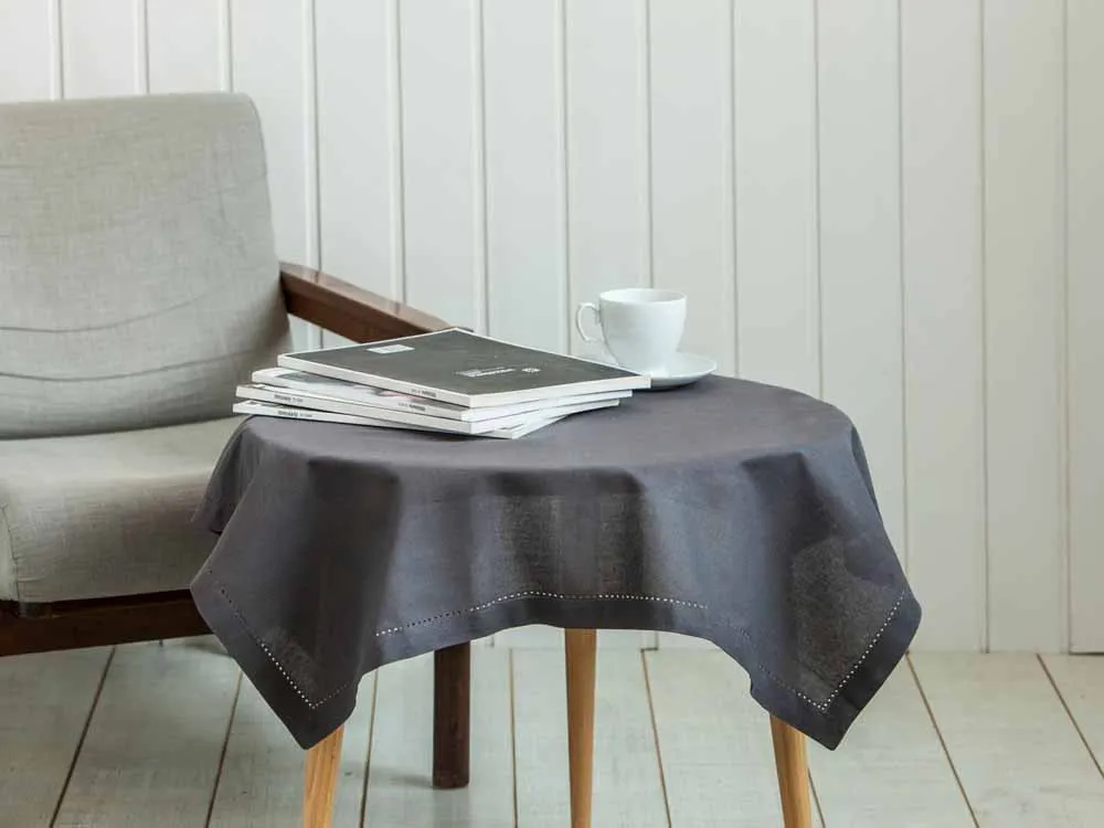 Obrus / serweta na stół Altom Design kwadratowy bawełniany brązowy / taupe 80 x 80 cm