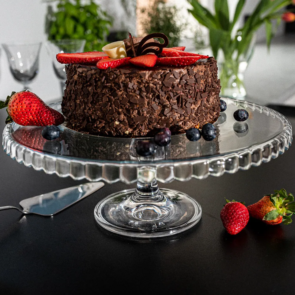 Patera na ciasto i tort na nóżce szklana Altom Design 32 cm