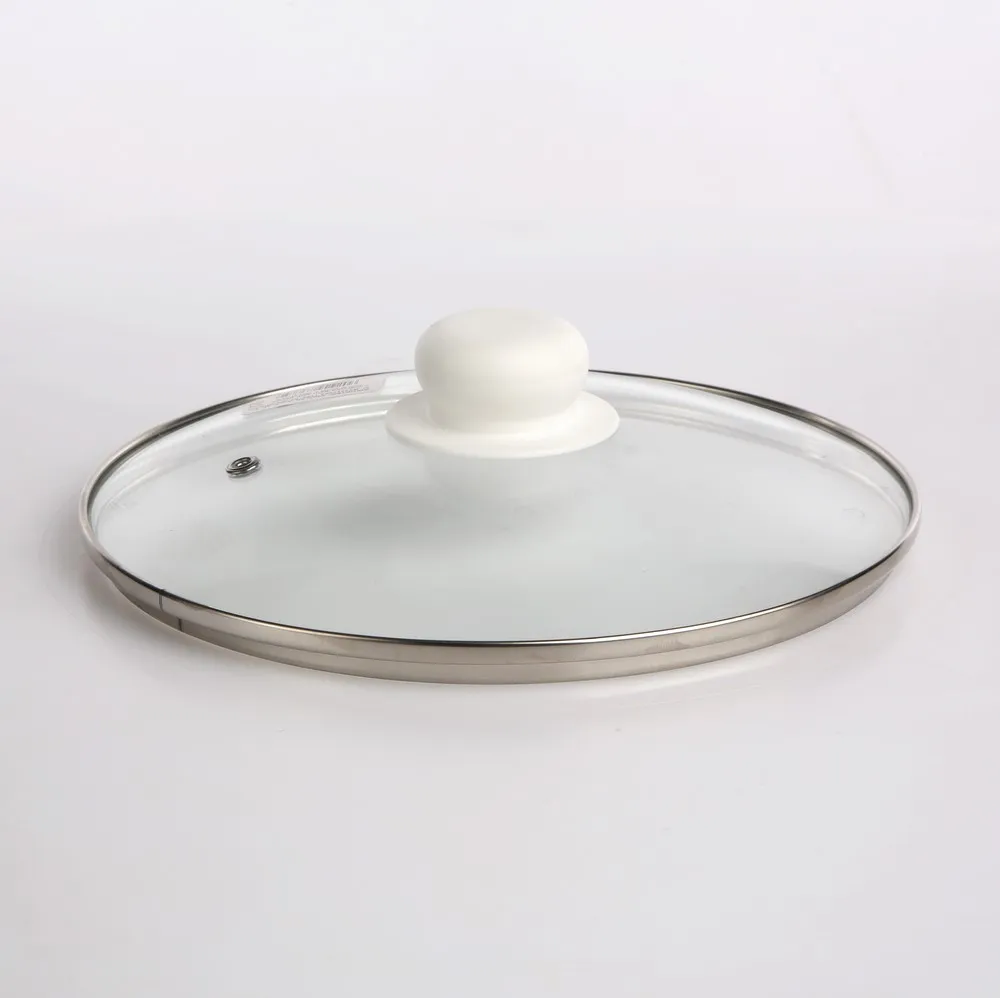 Pokrywka do garnka szklana Altom Design Sigma Biały uchwyt 22 cm