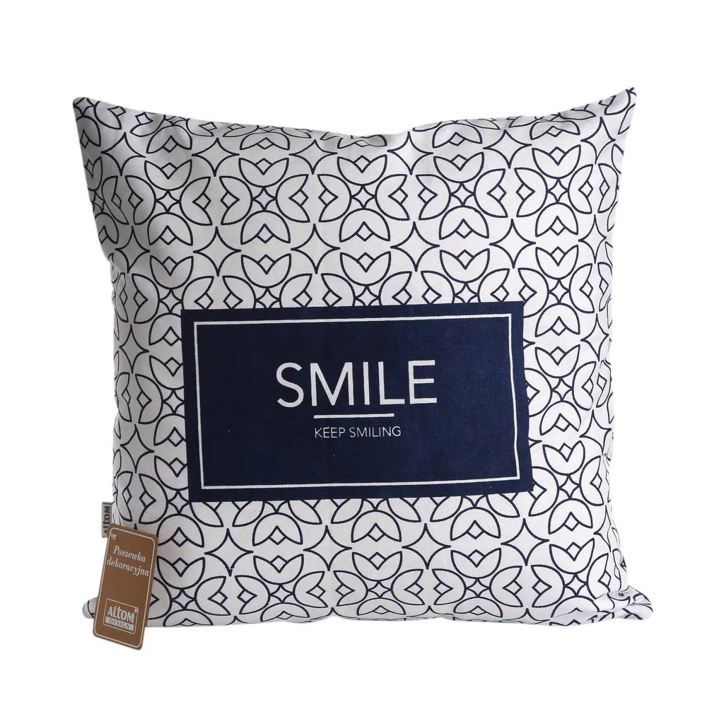 Poszewka na poduszkę dekoracyjna Altom Design Hampton Smile 40 x 40 cm