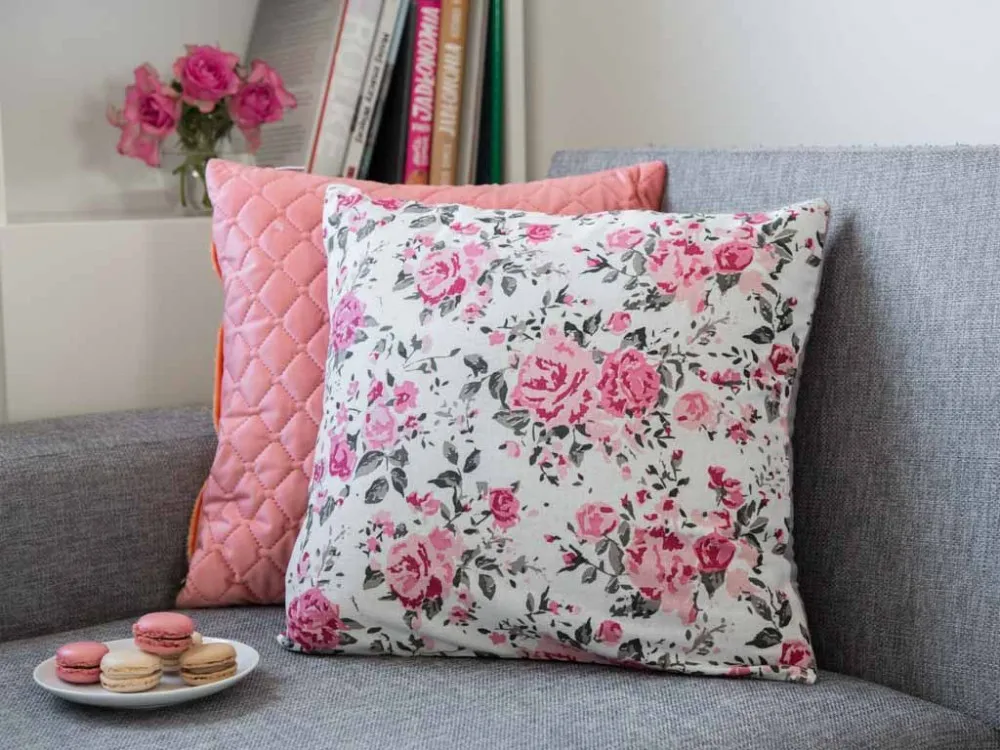 Poszewka na poduszkę bawełniana dekoracyjna Altom Design Prowansja Róża 40 x 40 cm 