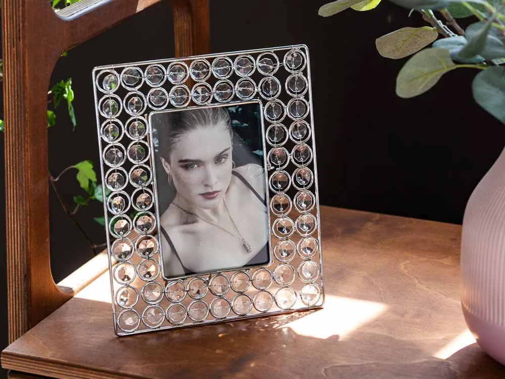 Ramka na zdjęcie z kryształkami prostokątna Altom Design 23,5 cm