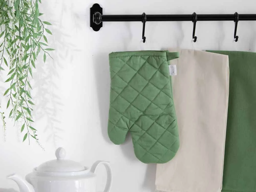 Rękawica kuchenna 100% bawełna Altom Design kolekcja Monokolor zielona