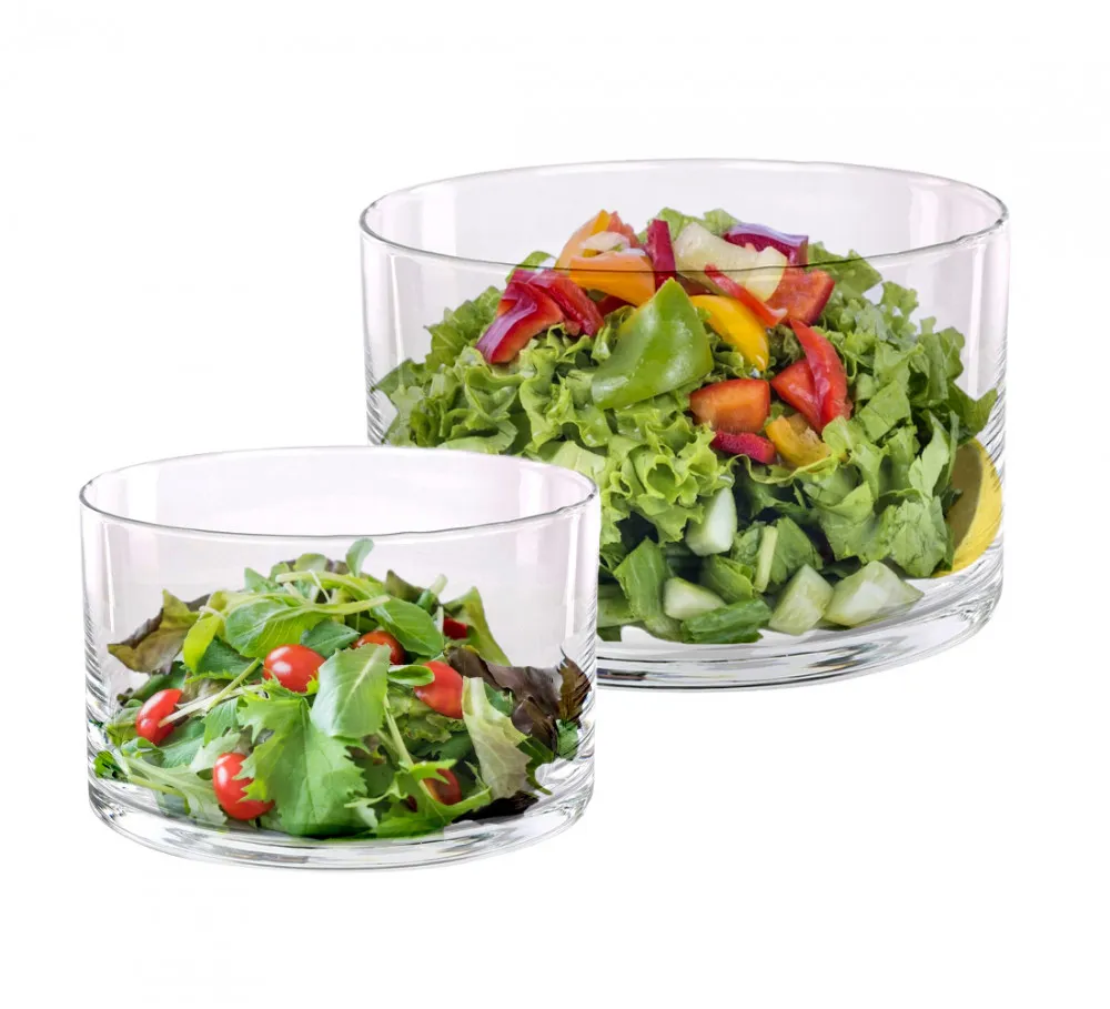 Salaterka / miseczka szklana Edwanex, komplet 2 salaterek 17 cm i 20 cm