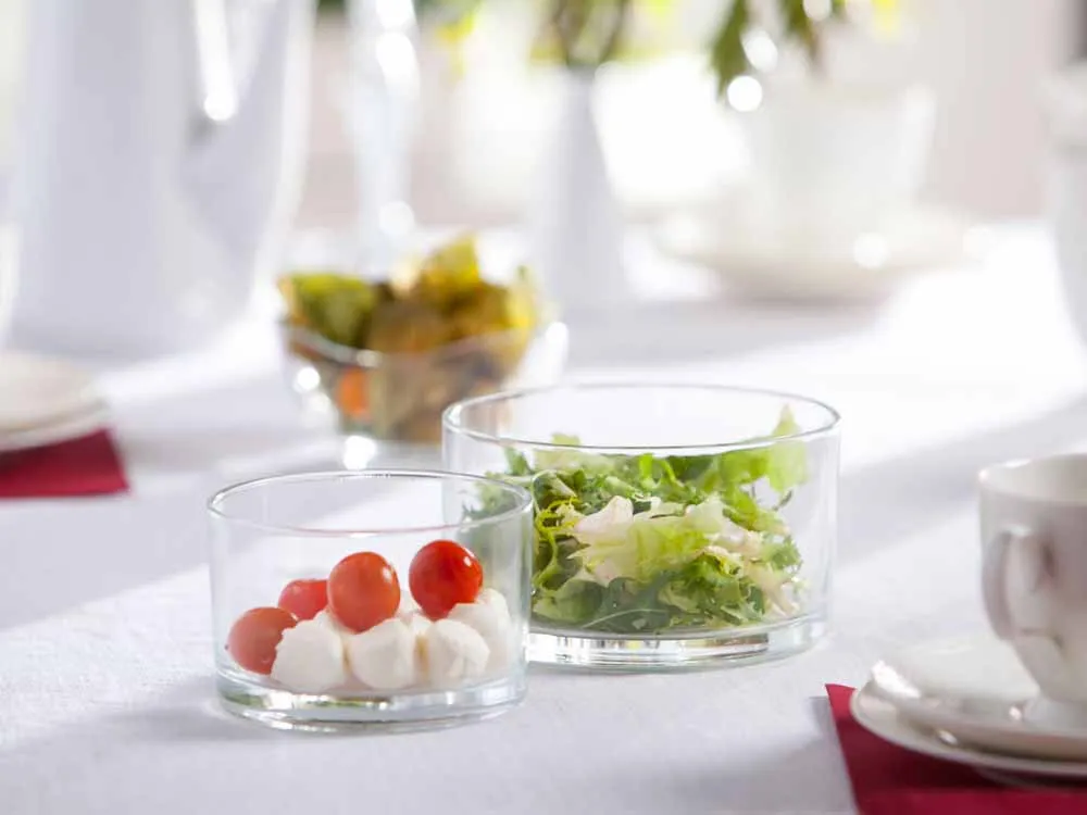 Salaterka / miseczka szklana Edwanex, komplet 2 salaterek 17 cm i 20 cm