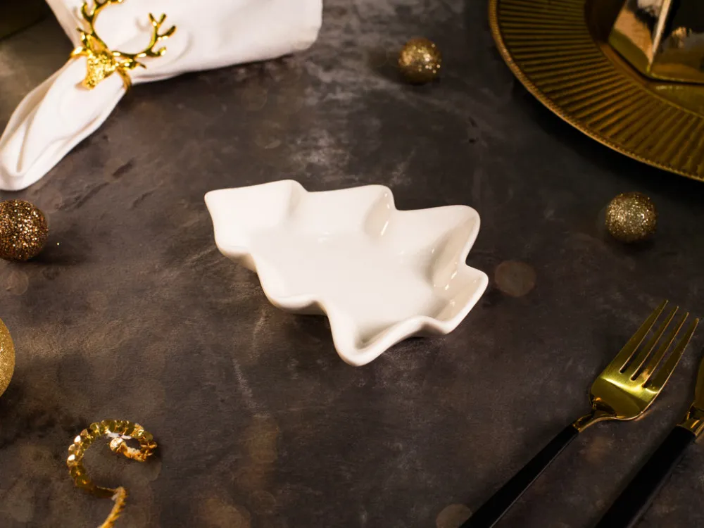 Salaterka / półmisek porcelanowy świąteczny Altom Design Choinka 14 cm
