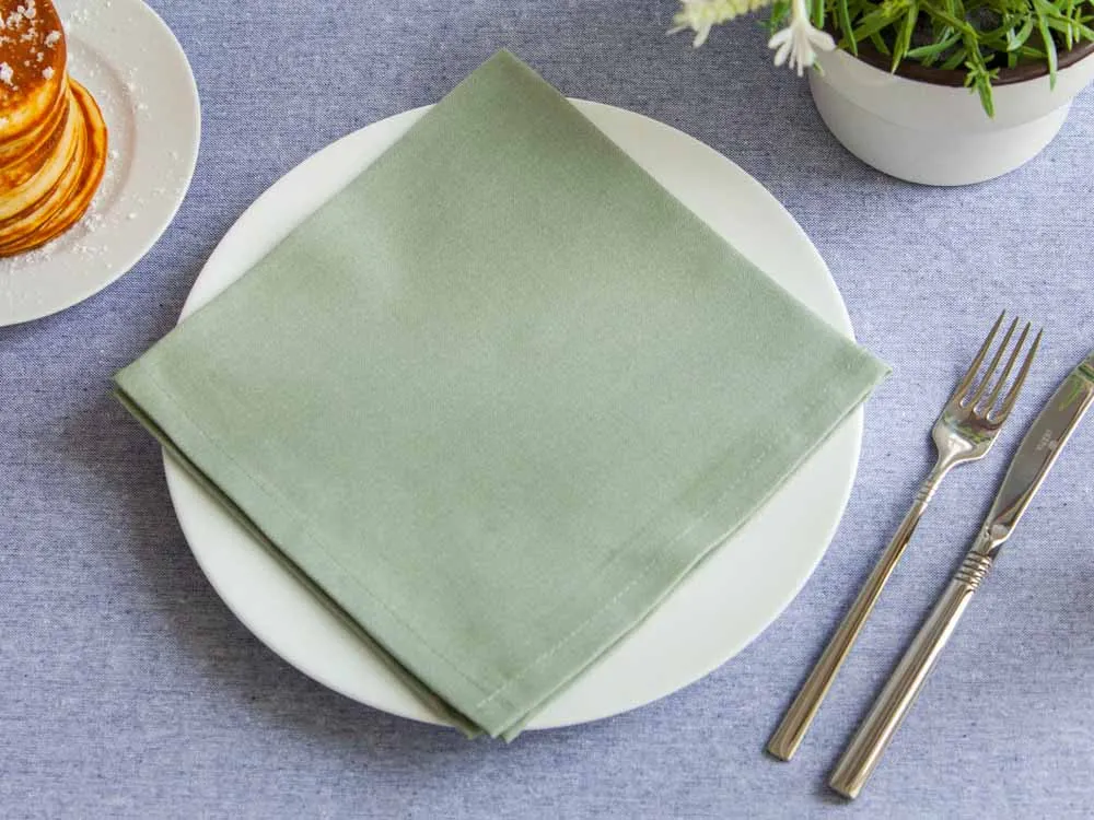 Serwetka na stół kwadratowa Altom Design bawełniana oliwkowa / zielona 40 x 40 cm