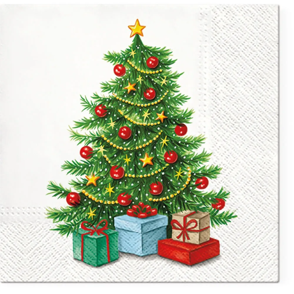 Serwetki papierowe świąteczne AKU Boże Narodzenie Choinka 33 x 33 cm