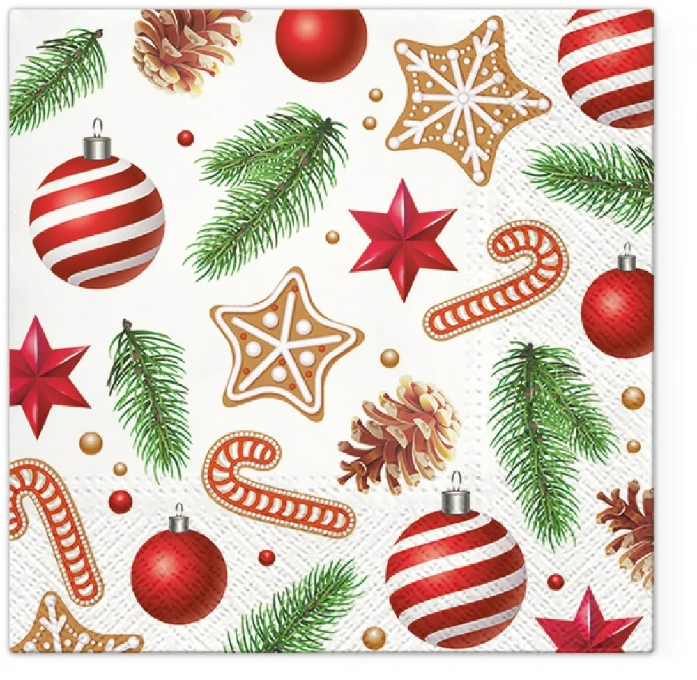 Serwetki papierowe świąteczne AKU Boże Narodzenie, dekoracja Ozdoby 33 x 33 cm