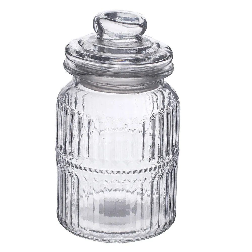 Słoik pojemnik szklany na produkty sypkie Altom Design Relief 900 ml
